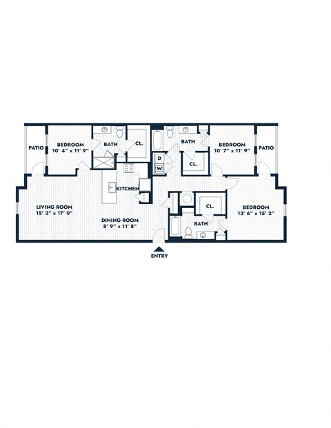 the floor plan of the second level of the home shows the bedrooms and the floor